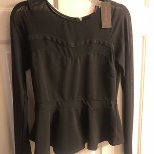 Mesh black long sleeve top! Brand new w/ tag